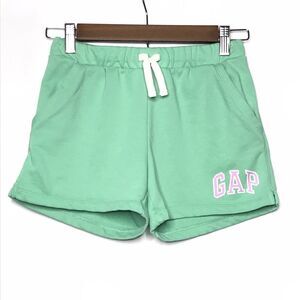 GapKids Girls Size XL 12 Green Gap Logo Pocketed Sweat Shorts Drawstring Pull On
